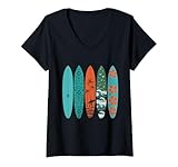 Photo Gallery donna surfer surf hawaii board per ragazzi e uomini maglietta con collo a v Photo Gallery donna surfer surf hawaii board per ragazzi e uomini maglietta con collo a v