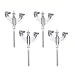 freneci 4/Pack Bass Drum Claws And Tension Rods for Drum Parts Replacement Chrome