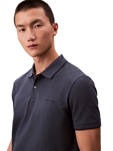 Image of Calvin Klein Men's Liquid Touch Polo Stripe with UV Protection
