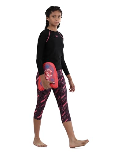 Image of Speedo Girl's Endurance 10 High Chlorine Resistant UPF 40+ Sun Protection Capri