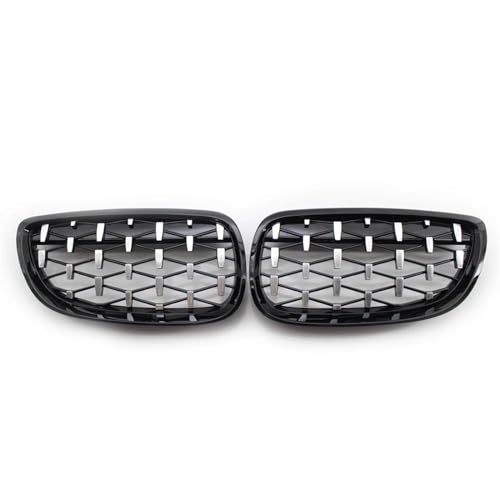 Grille de calandre BMW Série 3 E92 : double finition ABS diamant noir argent