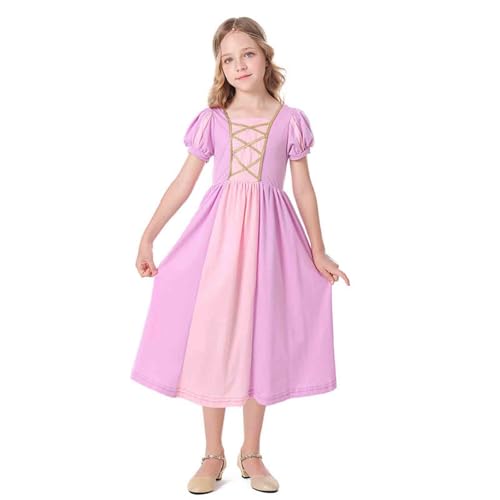 Robe Dirndl fille midi en patchwork de couleurs pour fêtes traditionnelles