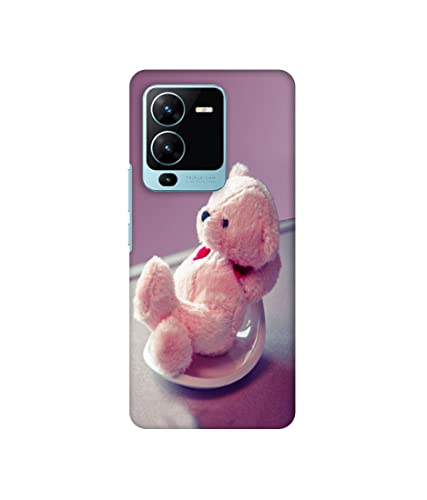 Image of Cute Teddy Bear Design 3D Printed Hard Back Case Cover for Vivo V25 Pro 5G