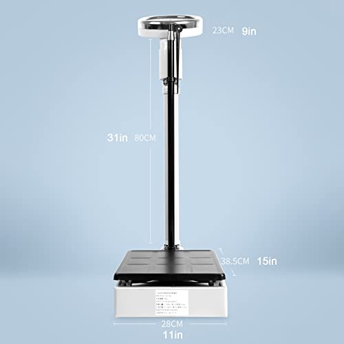 Adjustable Mechanical Column Scale - Easy Read Bathroom Scale with Oversized Dial, Telescopic Pole up to 190cm, Max Weight 120kg, Perfect for Home & Gym Use
