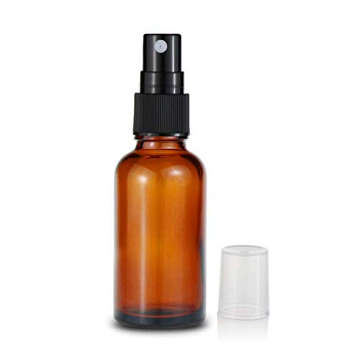 Minkissy 6 frascos de vidro âmbar, frascos de spray vazios, frasco de spray portátil de névoa fina p