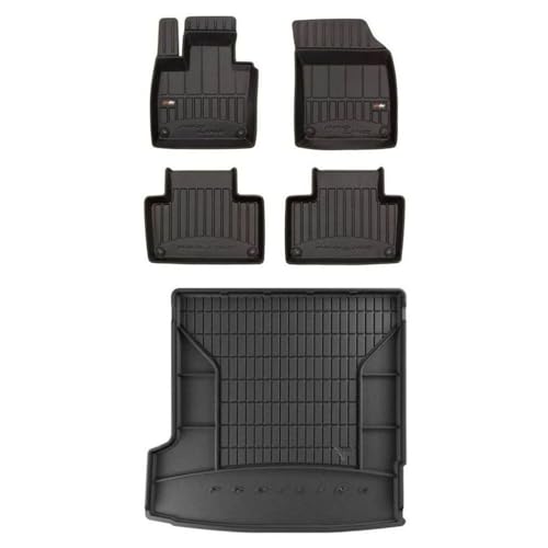 MOTOS Set de alfombrillas de goma y alfombrillas de maletero para Volvo XC90 II desde 2014 Mejora la comodidad de tus viajes con la alfombrilla antideslizante para coche 3D- alfombrillas para todo tip