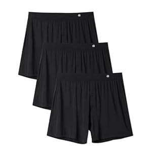 DAVID ARCHY Calzoncillos tipo bóxer para hombre, de rayón de bambú, transpirables y frescos, para hombre, ajuste holgado, ropa interior con bragueta, paquete de 3 o 5 unidades