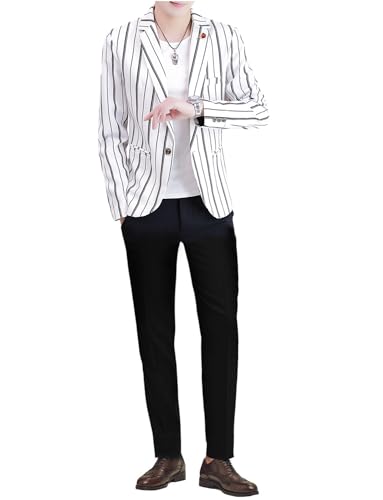 Veste à rayures et pantalon costume pour hommes Kromoc smoking