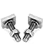 QWORK 6 Stück M6 Nutsteine Dachträger, Edelstahl T-Nut Adapter Nutensteine, 20 x 20 mm Dachträger Relingträger mit Muttern Unterlegscheiben