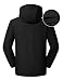 Rdruko Skijacke Herren Winterjacke Fleecejacke Snowboardjacke Schwarz M