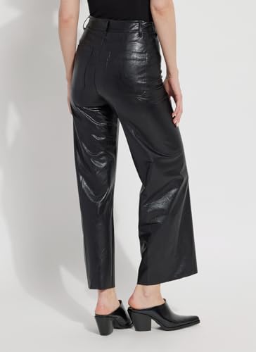 Lyssé Vegan Leather Wide Leg Pants – Faux Leather Pants for Women and High Waisted Ankle Pants2