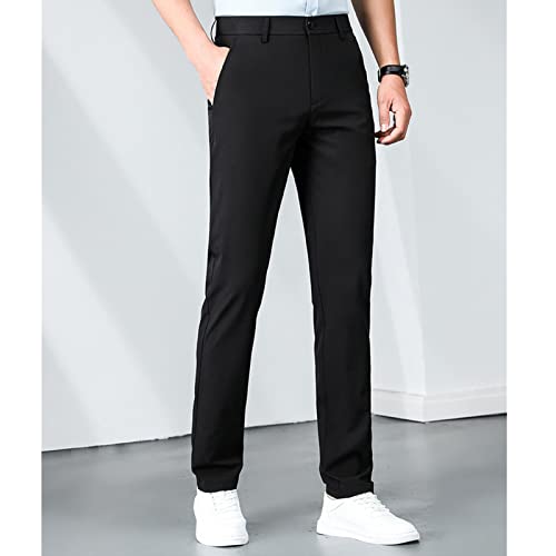 Pantalón de Vestir Ajustado para Hombre Talla 34 Negro miniatura 4