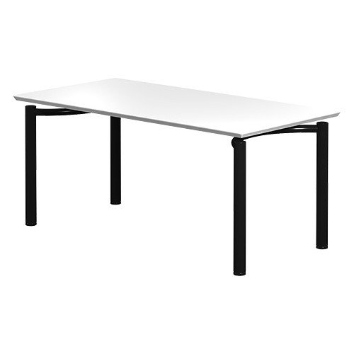 プラス Garage fantoni ファントーニ パソコンデスク ME 53-1K16 幅160cm 奥行き80cm 白/黒 414588