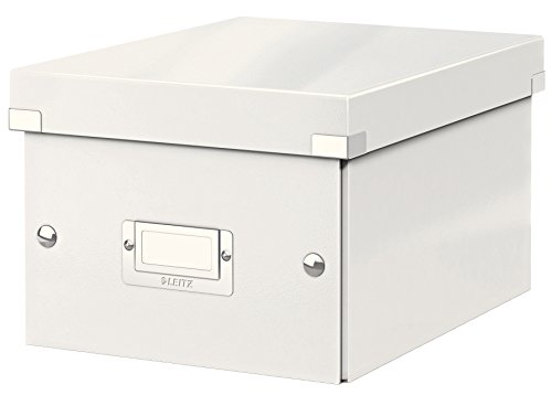 Leitz Click & Store WOW Scatola Archivio Piccola, per Riporre e Trasportare Documenti A5 e Oggetti di Piccole Dimensioni, Adatta a Casa e Ufficio, Bianco, 60430001