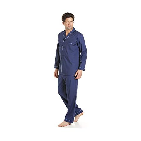 Haigman Classic Style Mens Full Length Pyjama Set XXL Navy Blue Cover