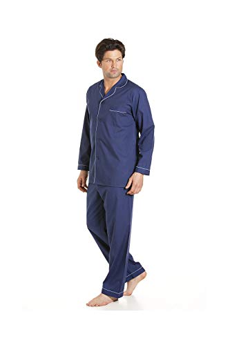 Haigman Classic Style Mens Full Length Pyjama Set XL Navy Blue