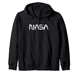Logotipo de gusano de la NASA con licencia oficial blanco Sudadera con Capucha