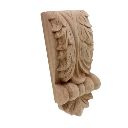 Applique en bois pour meuble et cheminée fronton sculpté rétro 18x8cm - 4