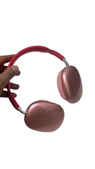 Wireless Bluetooth Over Ear Headphones with Mic | Adjustable Headband, Soft Cushion Earpads | Stereo Bass Sound | Rechargeable Headphones for Mobile, Laptop, TV, Online Classes & Music (Red)-image-42