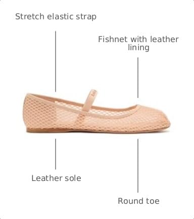 Image of kate spade new york Riley Ballet Flat, Light Beige Mesh, 10