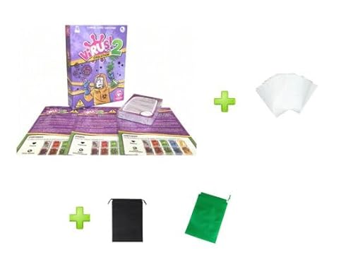 TRANJIS GAMES Juego de Cartas Virus [Pack]. Virus 2 Evolution + 100 Fundas. Juego Cartas para niños y Adultos [Juegos DE Mesa]