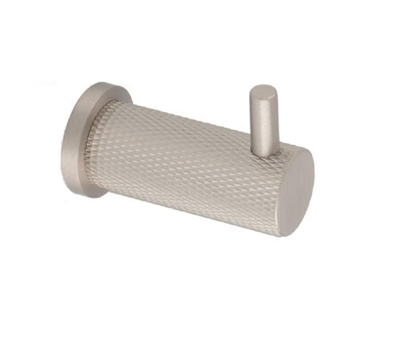 Carlisle Brass Alexander & Wilks Brunel Knurled Coat Hook, Wall-Mounted (Satin Nickel)