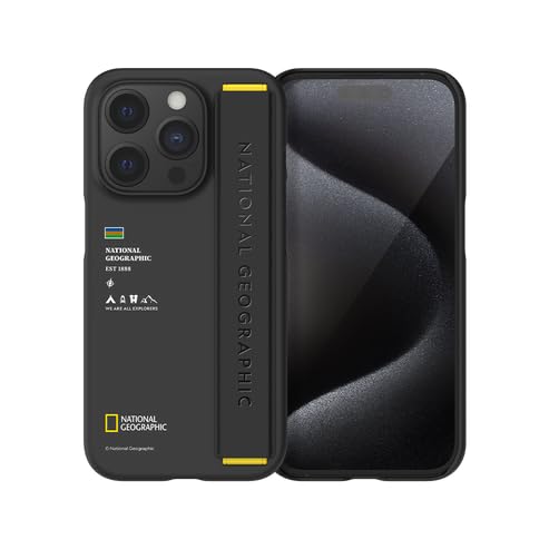 Image of National Geographic Strap Case PC for iPhone 15 Pro Max Back Cover Case (Black)