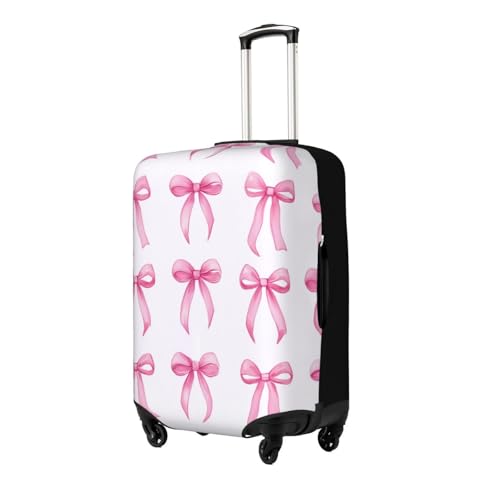 Pink Bows Travel Luggage Covers For Suitcase Elastic Suitcase Protector Anti-Scratch Spandex Baggage Covers Fits 18-32 Inch Luggage Medium2