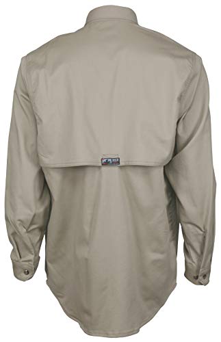 Image of MCR Safety Summit Breeze Flame Resistant FR Long Sleeve Shirt, 7-Ounce Cotton, Vents, Men's Work Shirt, Tan, 3X-Large Tall