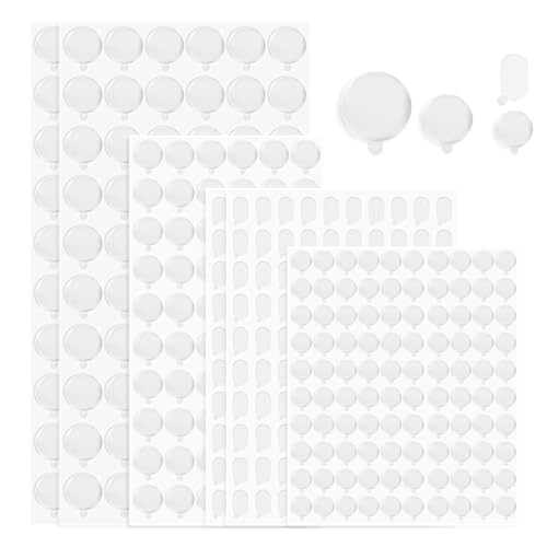 480 PCS Double Sided Tape Adhesive Dots Stickers, Clear Removable Sticky Tack Adhesive Putty, Waterproof No Trace Sticky Dots for Hanging Crafts, Photo Stickers, Wedding and Holiday Decorations