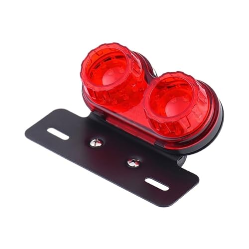 Feu arrière moto 12V LED rouge universel avec clignotants et support de plaque
