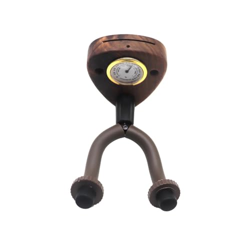 ギターフック ダイヤル式湿度計付き 木製ギタースタンド 壁掛け穴あき 壁掛け式 落下防止ギターフック アコースティックギター エレキギター ウクレレ バンジョー用