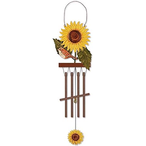Sunset Vista KD161 Birds of a Feather Sunflower Garden Wind Chime, 15-inch Height Cover