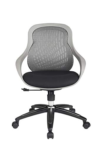 Image of Alphason,AOC1010-M-GRY,Croft Grey back designer mesh chair - grey frame,grey frame