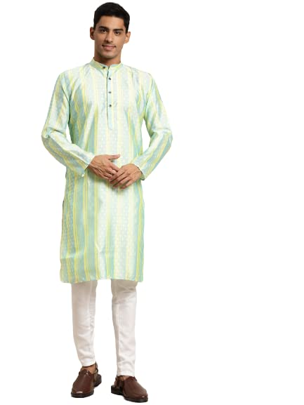 SOJANYASojana (Since 1958) Men's Silk Blend Double-Shade ONLY Long Kurta