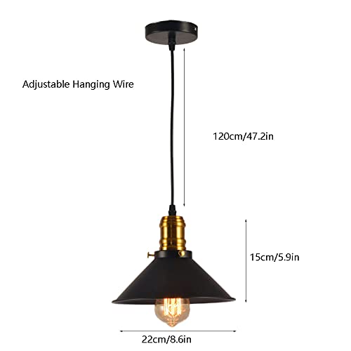Lustre de style minimaliste noir avec abat-jour en métal creux anti-éblouissement - 3