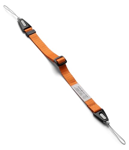 Ringke Dual Hand Slim Strap [Adjustable Wrist Lanyard Strap] [One-Touch Buckle] for Phone Case, Camera, Keys, USB Flash Drive, and ID Badge - Cosmic Orange