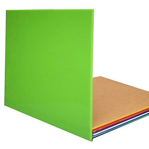 XLNT TECH Green Cast Acrylic Plastic Sheet (Opaque, 1 Piece, 12 x 12 Inch, 0.118