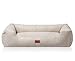 Knuffelwuff Hundebett aus Cord mit Handwebcharakter Olivia XXL 120 x 85cm Beige - Abnehmbarer Bezug - waschbar - für große, mittelgroße und kleine Hunde