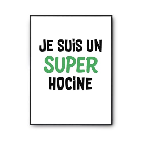 Affiche Hocine 2 Otshirt A2 pour décoration salon et bureau humour
