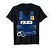Polizei Police Uniform Sheriff Karneval Kostüm Kinder Lustig T-Shirt