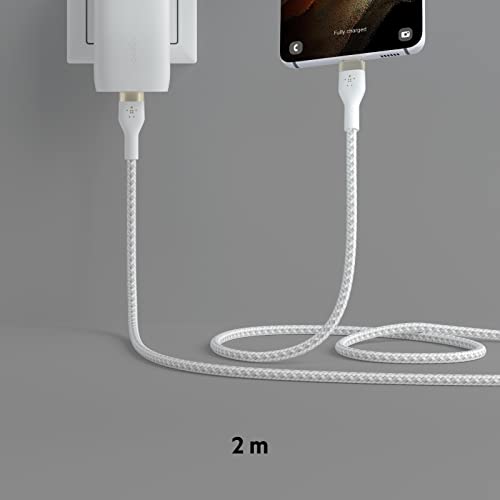 Belkin BoostCharge Pro Flex geflochtenes USB-C/USB-C-Ladekabel, USB-IF-zertifiziert zum Schnellladen mit Power Delivery PD, iPhone 16… – Ansicht 2