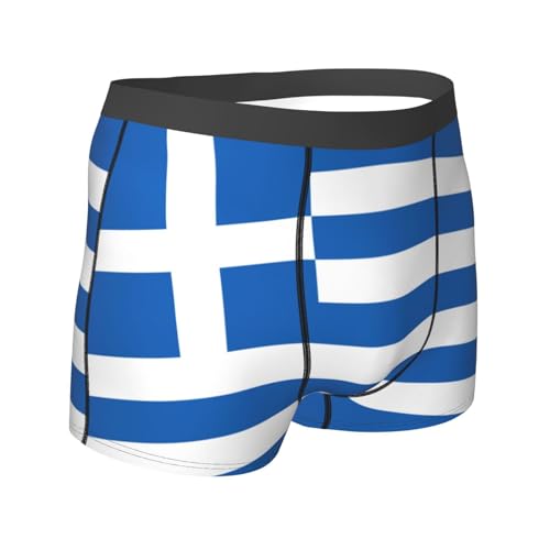 WURTON Greek flag Print Men's Boxer Briefs Comfortable Bamboo Viscose Underwear Trunks Underwear3