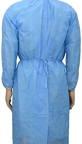 10er-Pack isolierter Einwegkittel, 10er-Packung, flüssigkeitsresistenter Einwegkittel mit langen Ärmeln, Vliesstoff (Einheitsgröße)