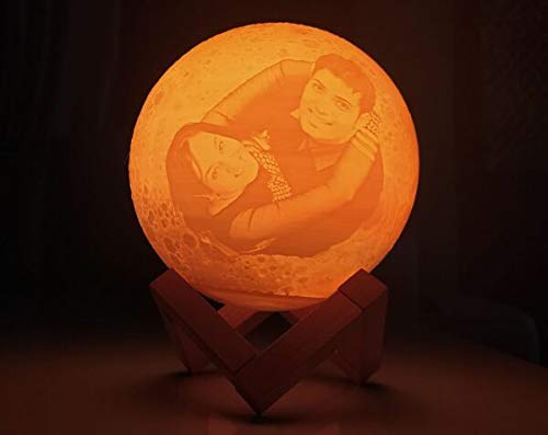 Lampe lune photo multicolore 15 pour remplacer les veilleuses agressives et personnaliser son espace