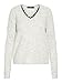 Produktbild VERO MODA Damen Vmiva V-hals Lace Blouse Noos Bluse, Grau (Light Grey Melange Detail: W. Snow Melange), M EU