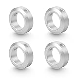AKZYTUE 4pcs Clamp-on Shaft Collar Aluminum Alloy Bore Shaft Collars, 25mm Bore Size 38mm OD Aluminum Shaft collars for CNC Machine Tools