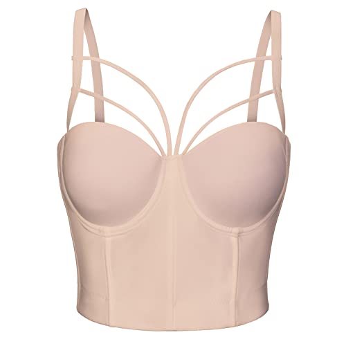Débardeur corset noir femme avec bretelles et bustier sans manches style crop top