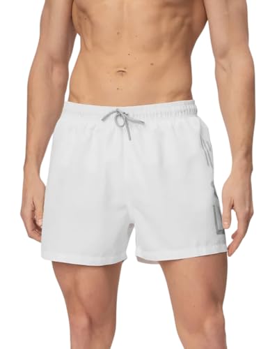 EA7 Emporio Armani 8056643412160 Boxer pour homme Logo Series 7M002001AF14497, Blanc, M