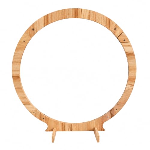 Image of SATYAM KRAFT 1 Piece Foldable Round Shape Wooden Makhar Mandap | Wooden Pooja Backdrop Stand for DIY Pandal & Temple | Festival Decoration Setup for Ganesh Chaturthi & Idol Pooja Decor